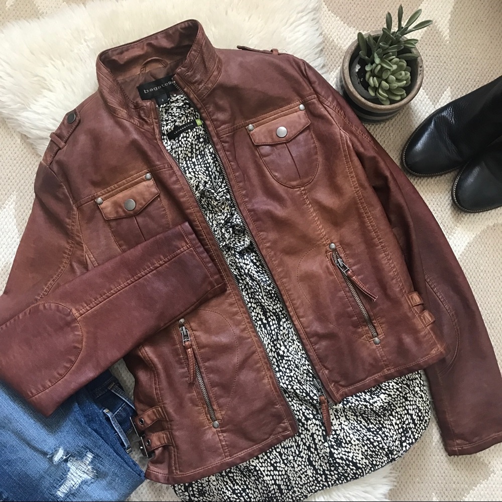 🍂 🍁 Brown faux leather jacket 👌
